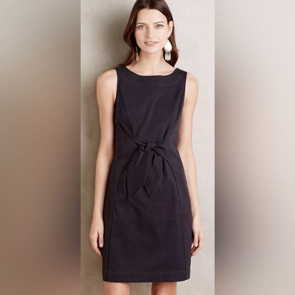 Anthropologie Clara Tie-Front Sheath Size 2P - Picture 2 of 11